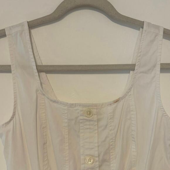 J.Crew Sleeveless Button Up Peplum Top In White Size 00 - Picture 3 of 7
